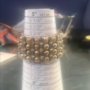 Vintage Creamy gray faux heavy Pearl Bracelet